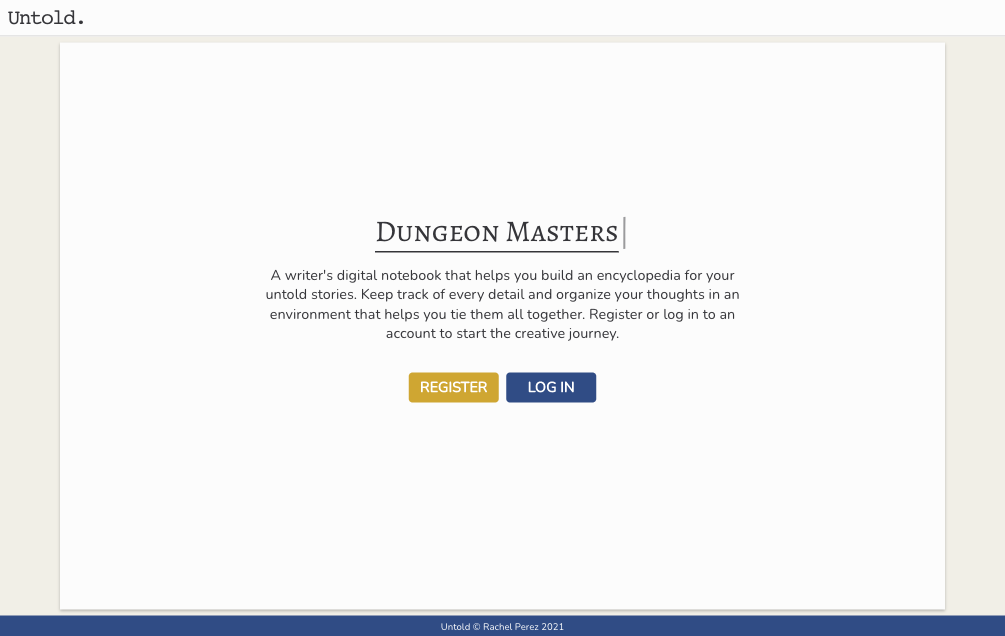 Untold homepage
